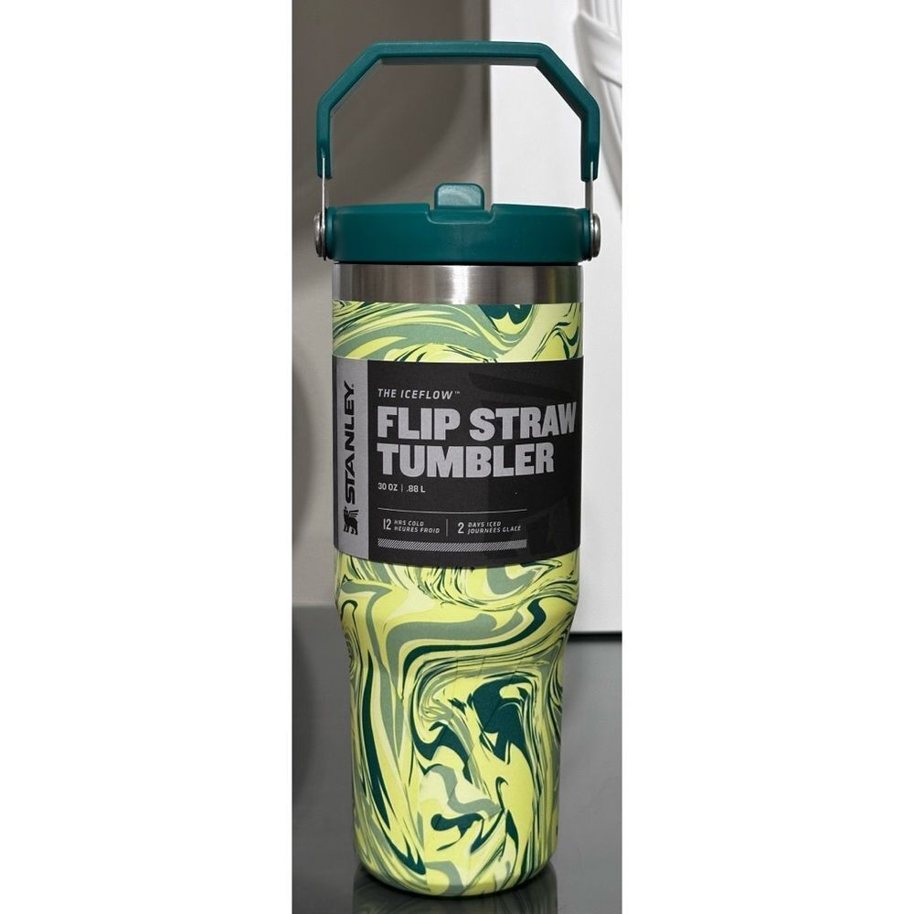 Stanley Ice Flow Flip Straw Tumbler 30oz, CITRON SWIRL